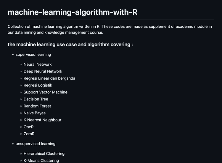 Machine Learning Implementation with R